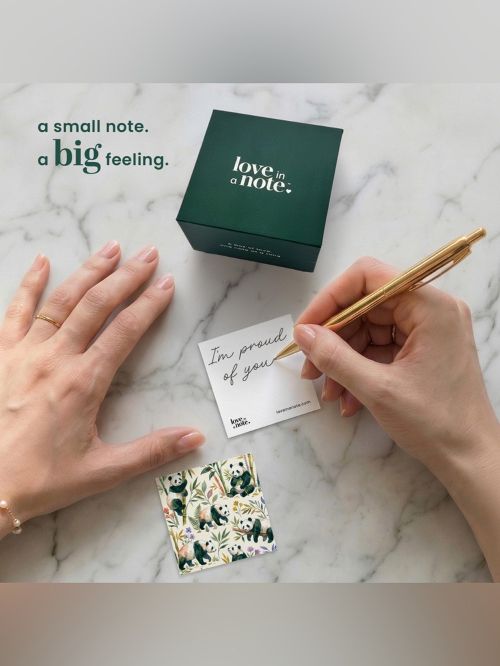 Love In A Note Boxed Notes - Forest Green Gift Set - Picture 7 of 11